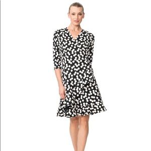 Leota Faux Wrap Dress Cluster Dot
